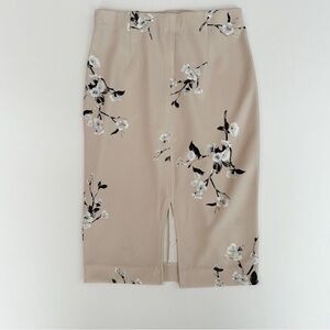 Dynamite Tan Floral Knee-length Pencil Skirt Size XSmall